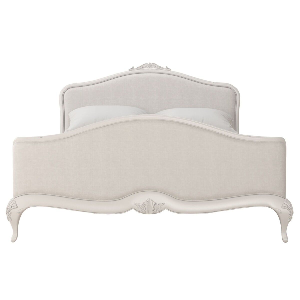 Etienne French-Vintage Upholstered Bed grey white , WILLIS & GAMBIER