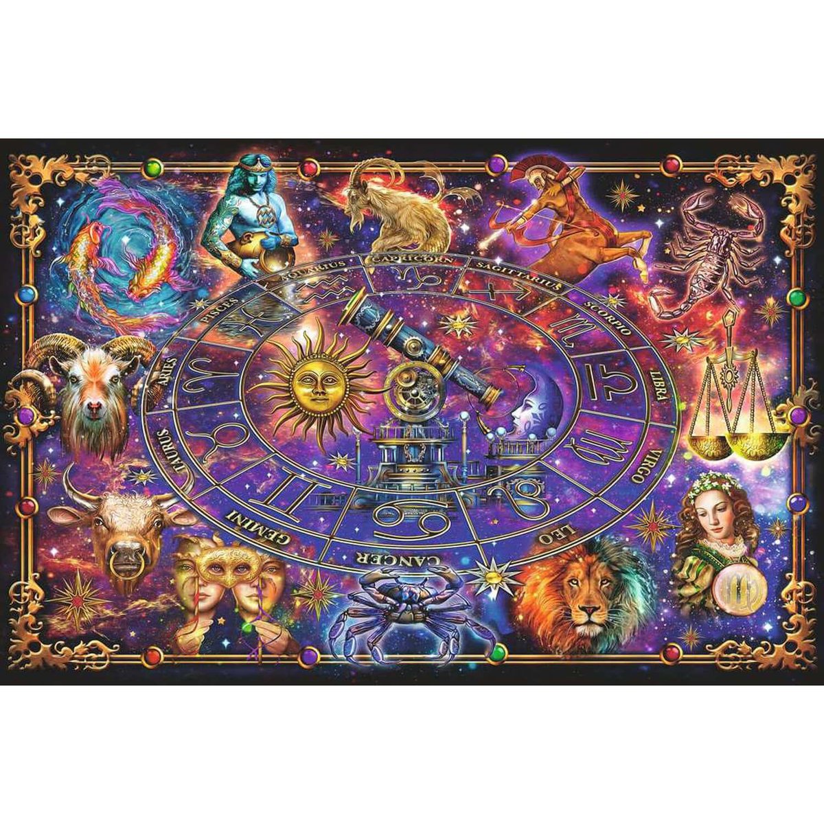 Puzzle 3000 pièces - Signes du zodiaque couleur unique, RAVENSBURGER