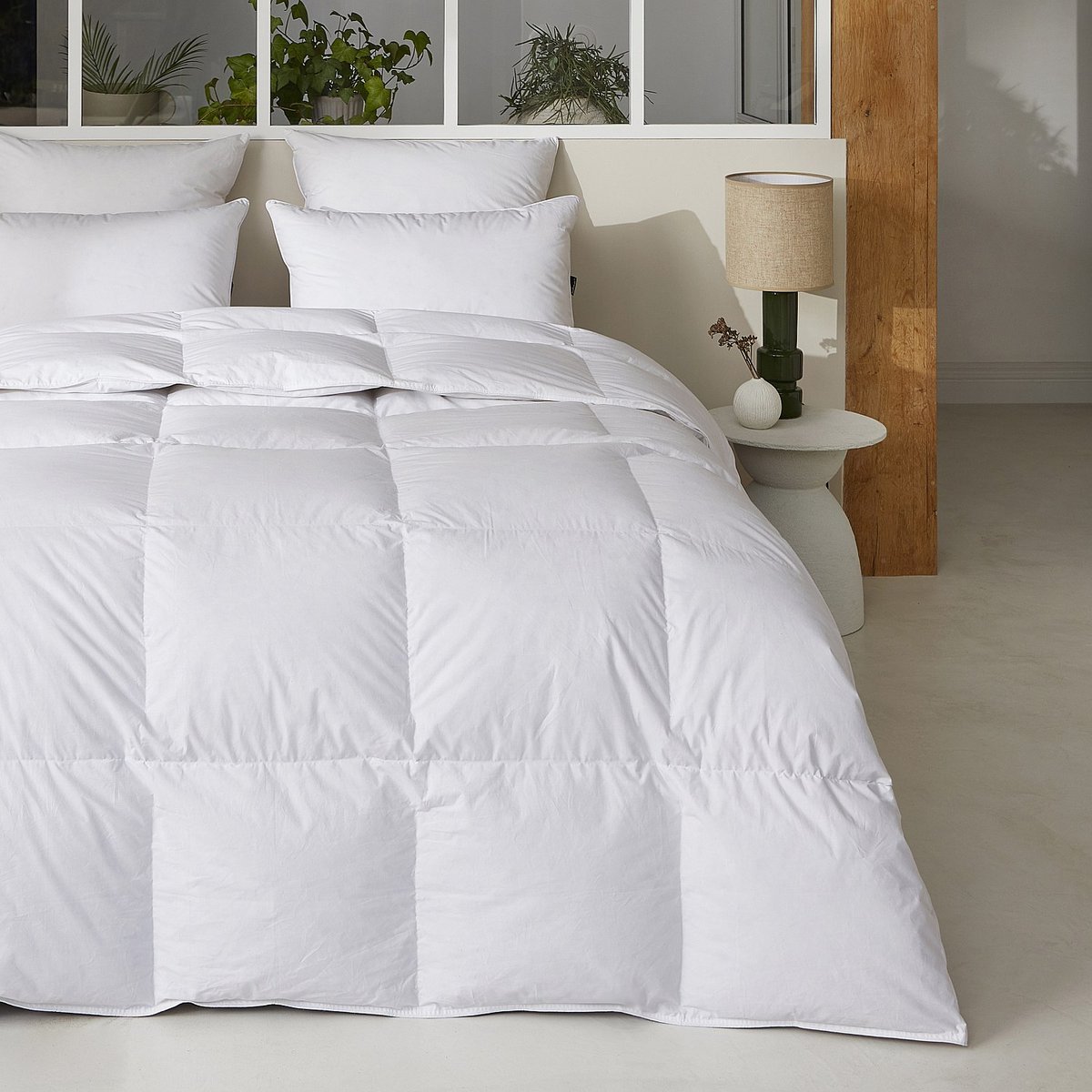 Couette tempérée en duvet et plumettes NATURELLE blanc, HABITAT