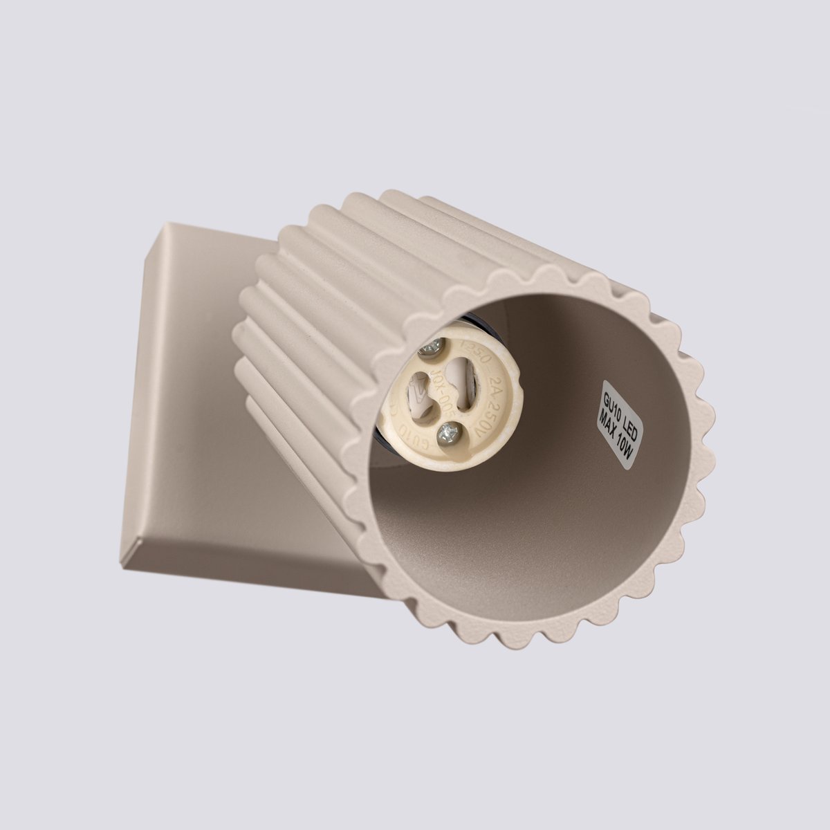 Applique Aluminium Taupe GU10 1 Karbon marron, EDEN