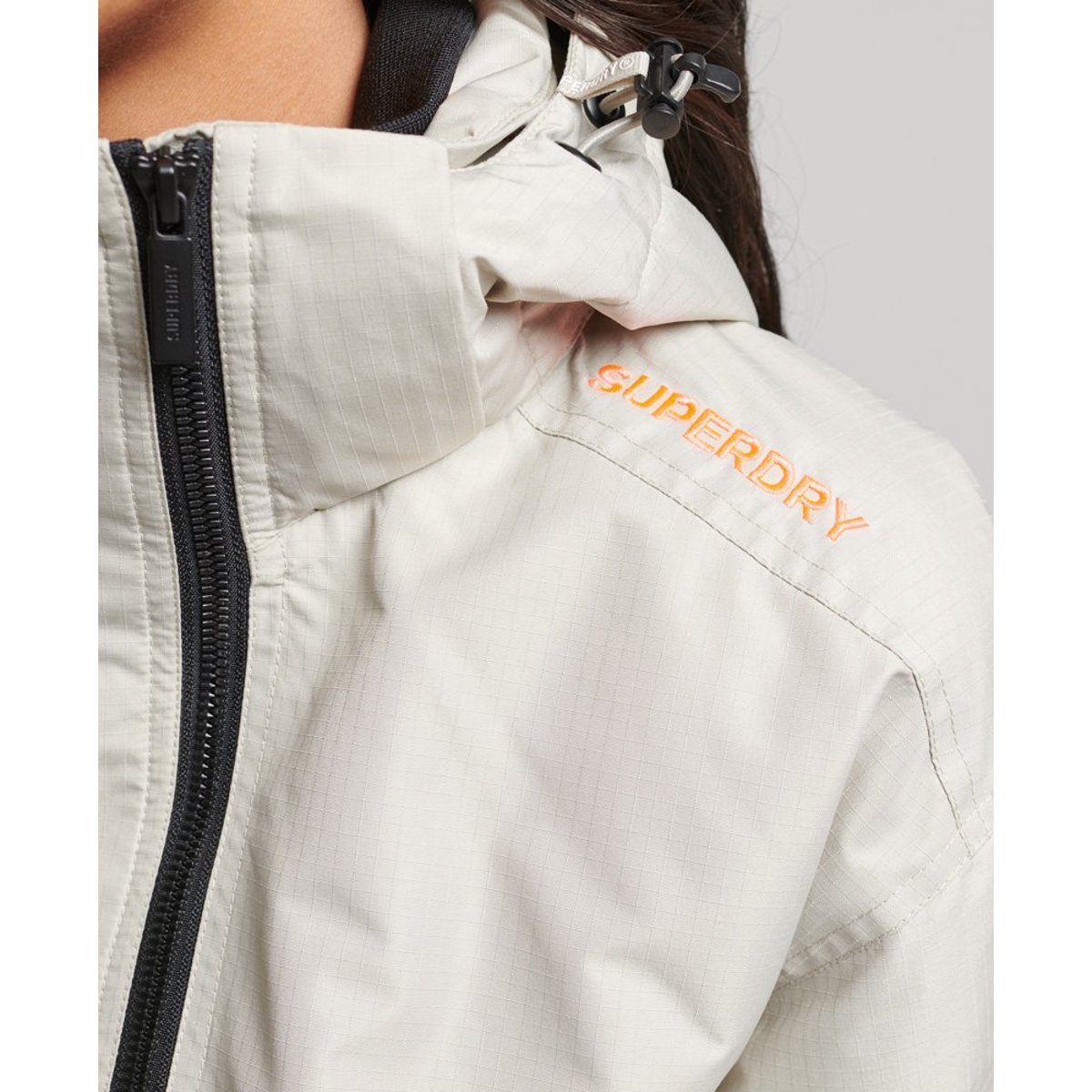 Veste SD-Windcheater gris saule quadrillage, SUPERDRY