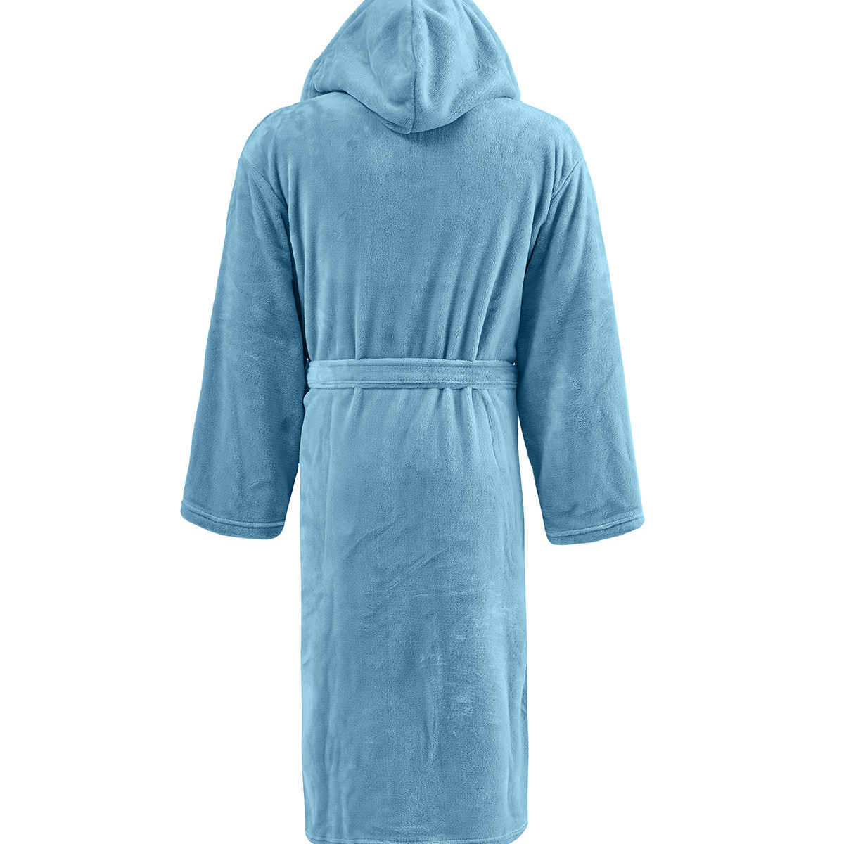 Peignoir polaire mixte à capuche KAPRA cobalt, SENSEI MAISON