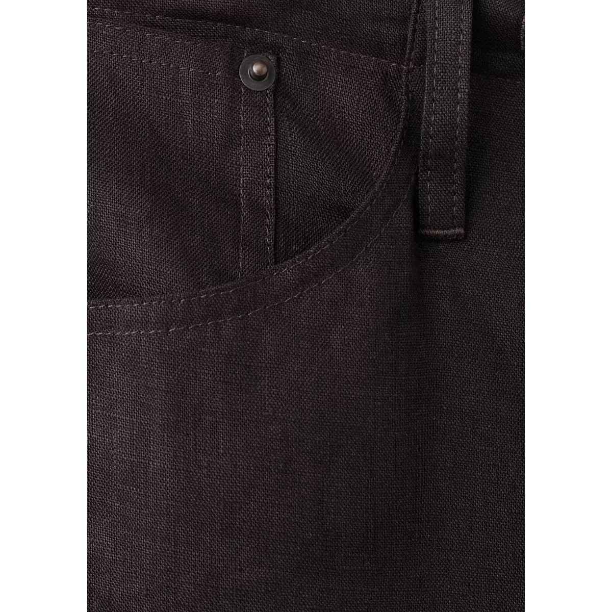 Pantalon lin nœud chocolat, MANGO
