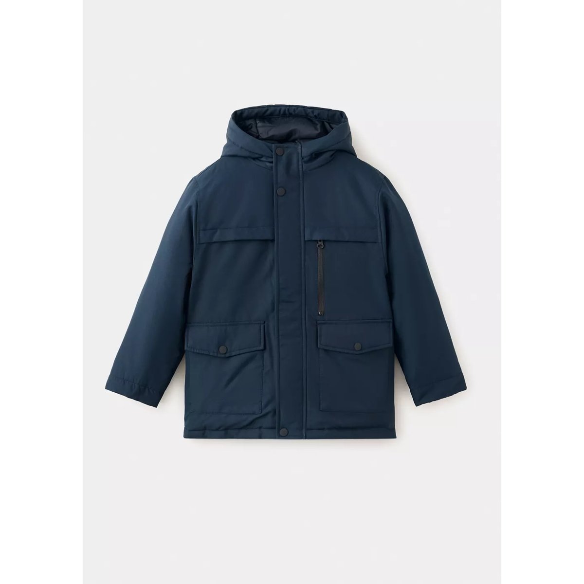 Anorak matelassé à poches bleu marine, MANGO KIDS