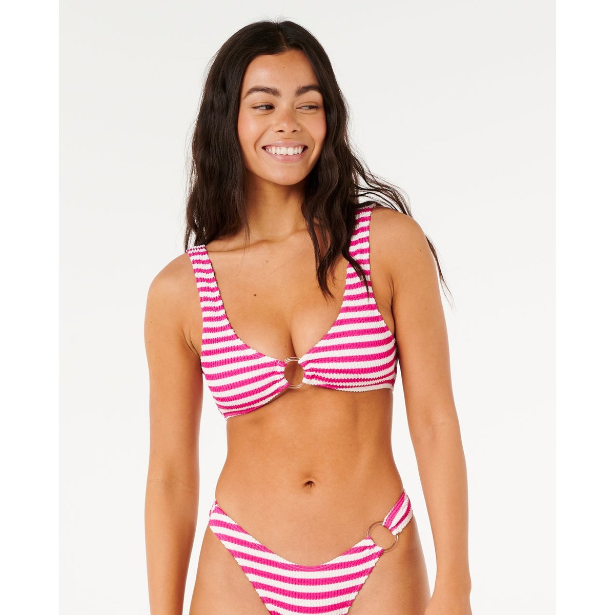 Haut de bikini ES VEDRA STRIPE CROP fuchsia, RIP CURL
