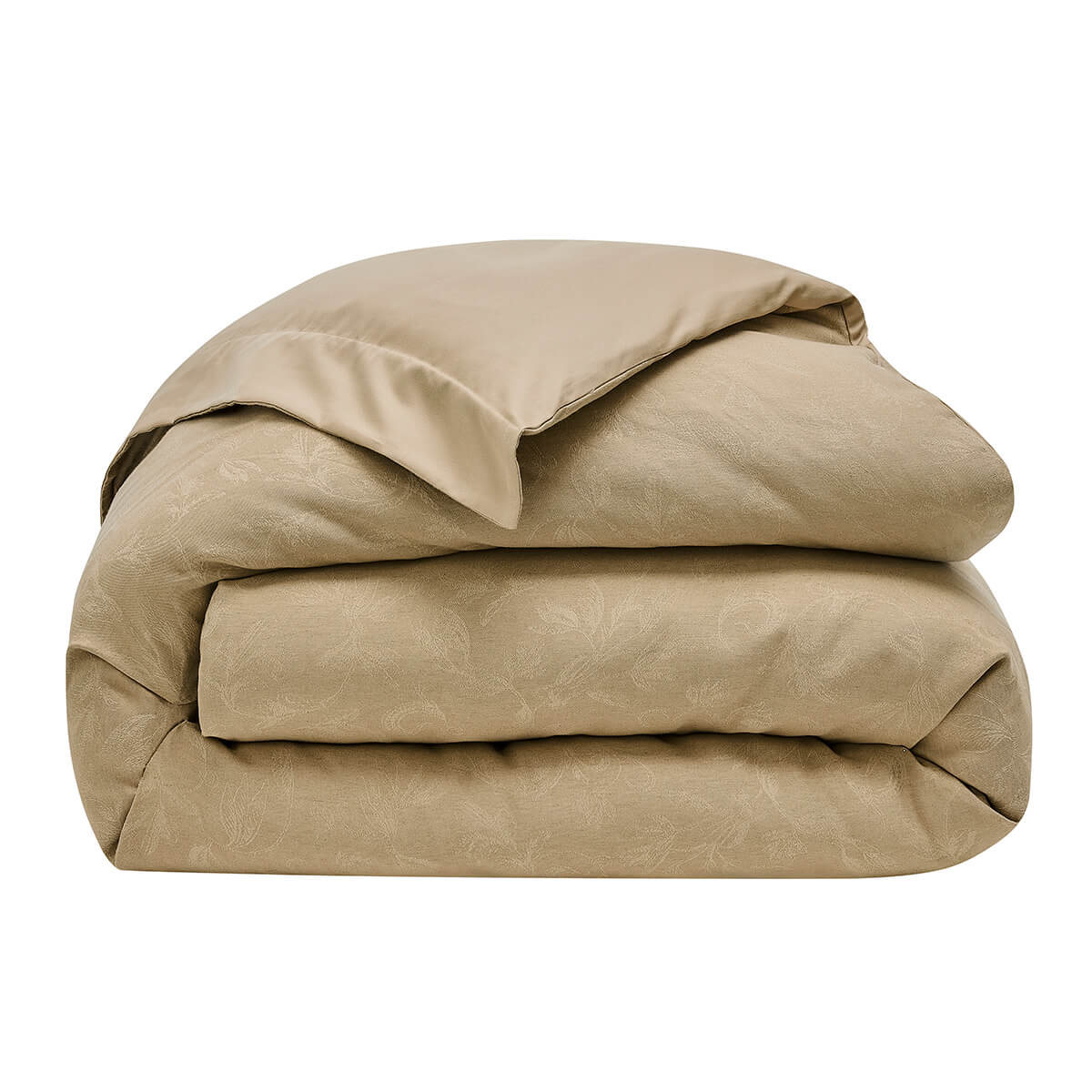 Housse de couette en Coton/Lin, ARABESQUE sepia, LE JACQUARD FRANCAIS