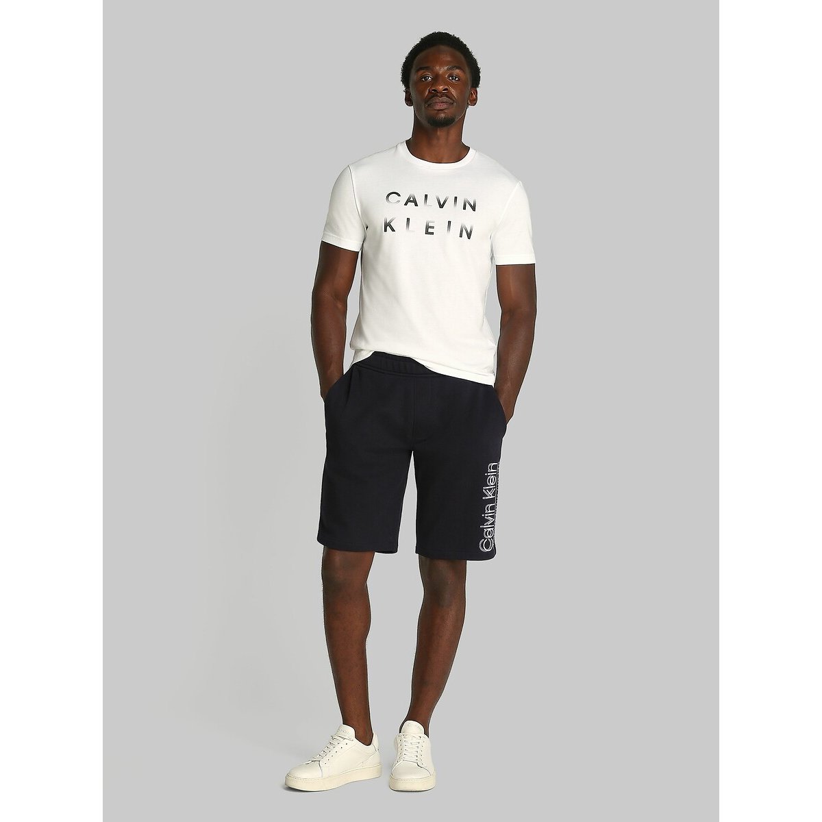 Short en molleton Logo noir, CALVIN KLEIN