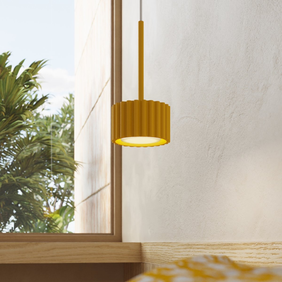 Suspension Aluminium Jaune Gx53 1 AURA jaune, EDEN