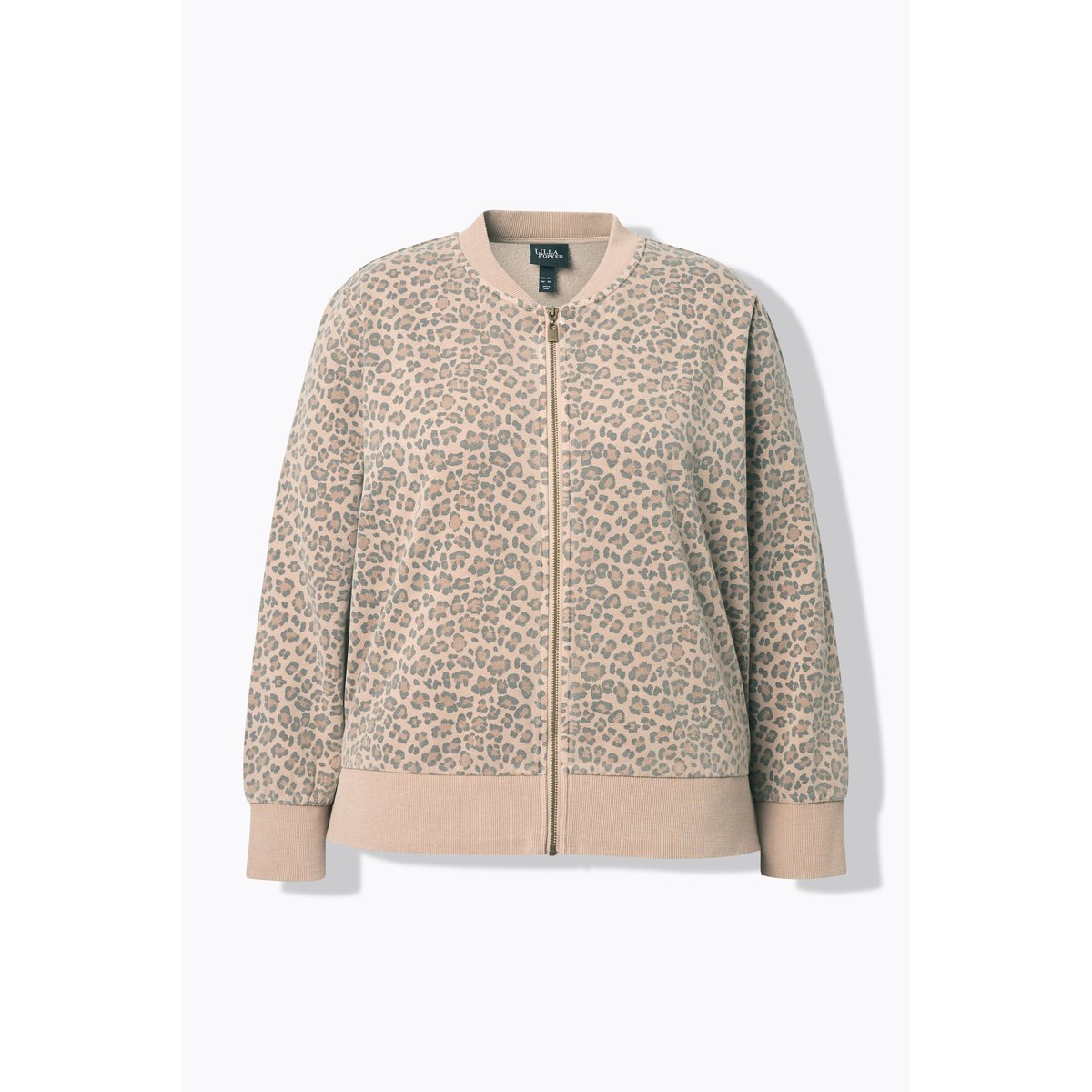 Blouson en molleton motif léopard caramel, ULLA POPKEN