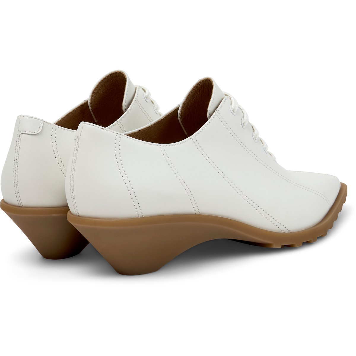 Derbies Cuir daim ANITA blanc naturel, CAMPER
