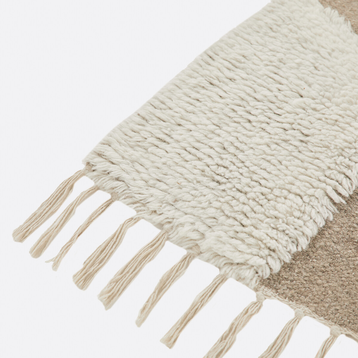 Tapis laine et coton bicolore, Douma ecru/taupe, LA REDOUTE INTERIEURS