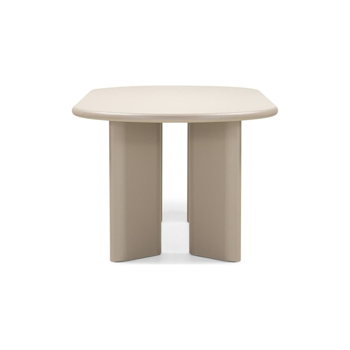 Table à manger ovale collection LOREN en bois beige foncé, RECOLLECTION