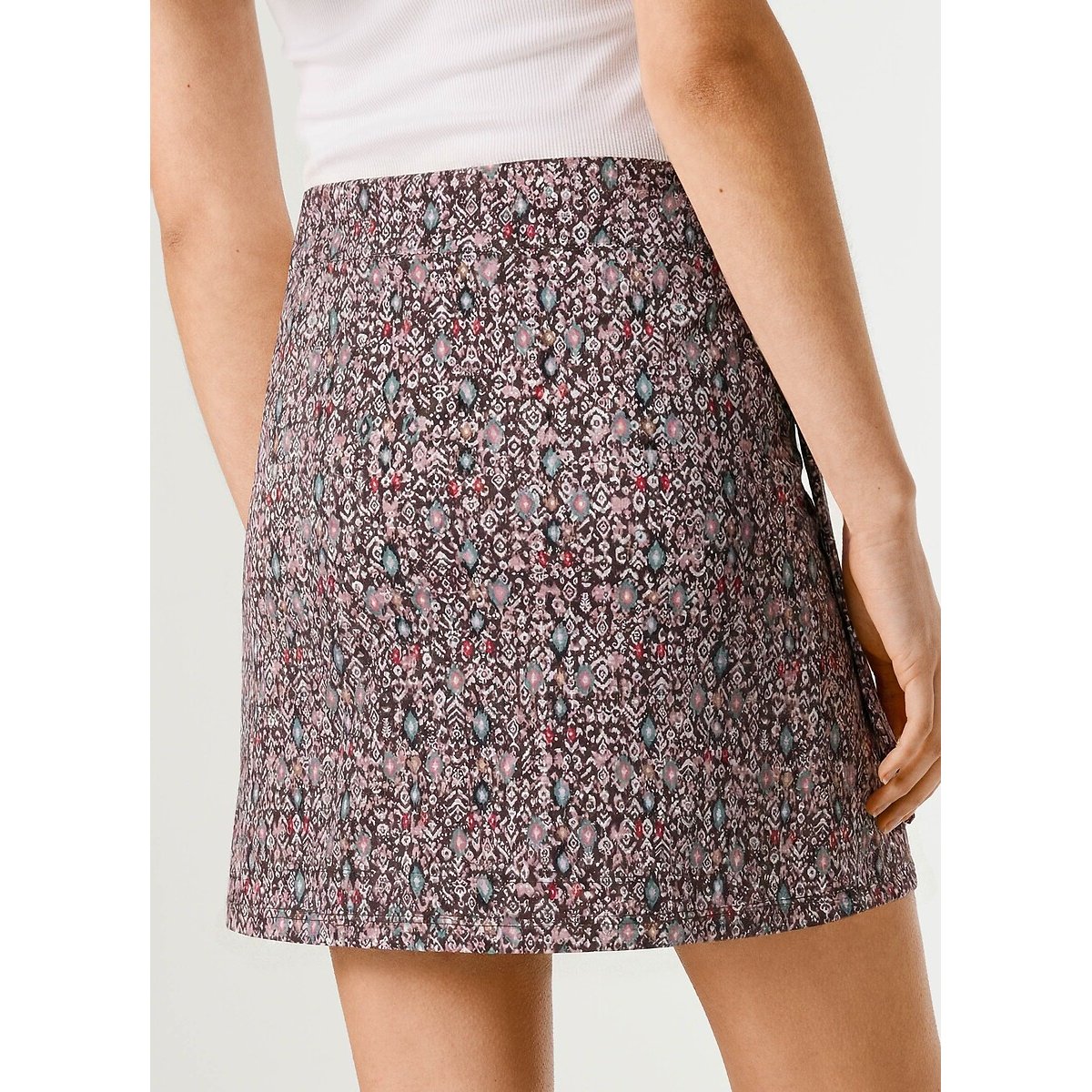 Jupe courte, portefeuille, imprimée imprimé multicolore, PEPE JEANS