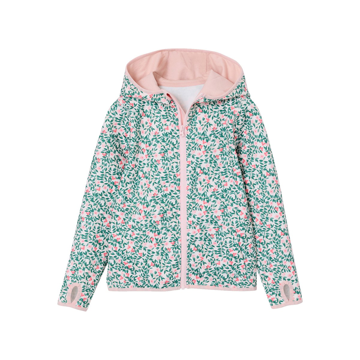 Sweat sport zippé écru, VERTBAUDET