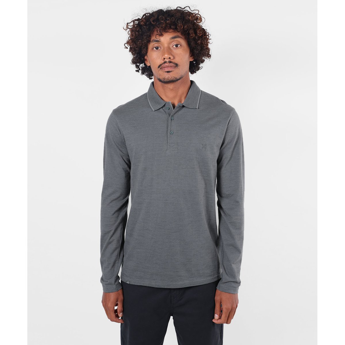 Polo manches longues NAVAL pewter, OXBOW