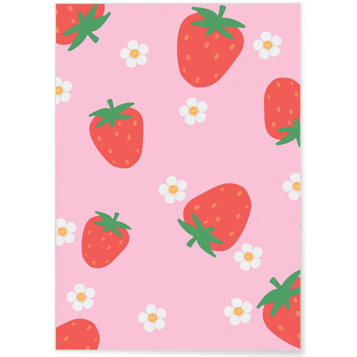 Affiche Fraises blanc, L'AFFICHERIE