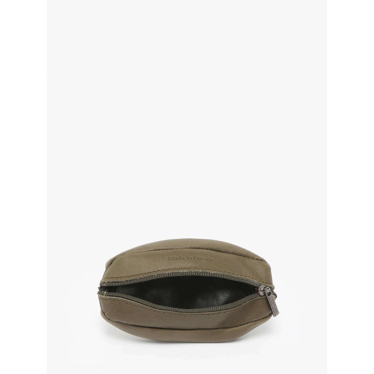 Porte-monnaie Oil cuir kaki, ETRIER