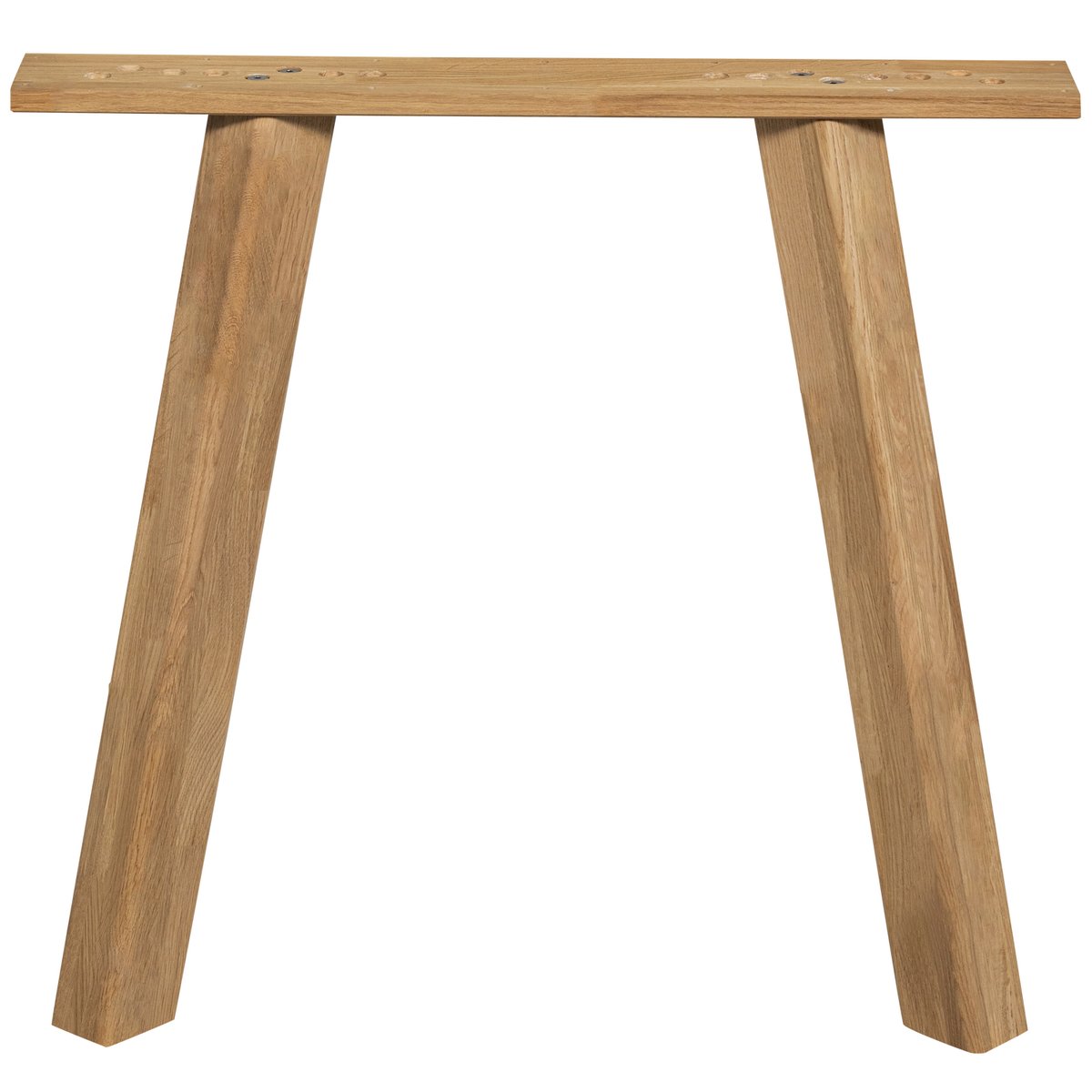 Lot de 2 pieds de table en bois de chêne HAARLEM transparent, WOOOD