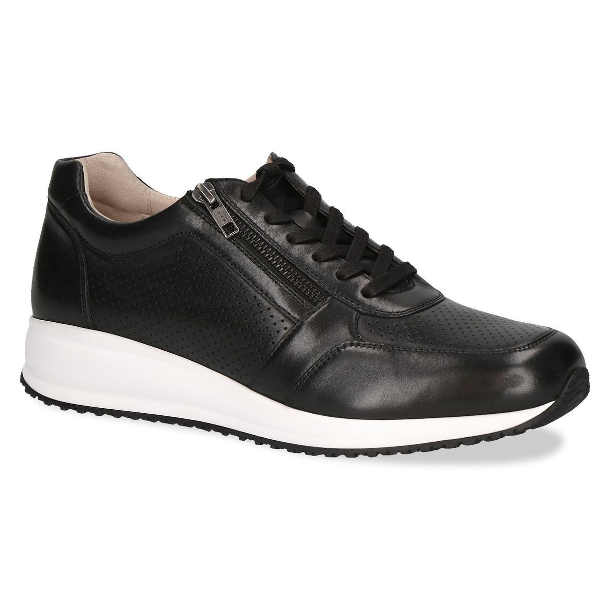 Basket en cuir noir nappa, CAPRICE