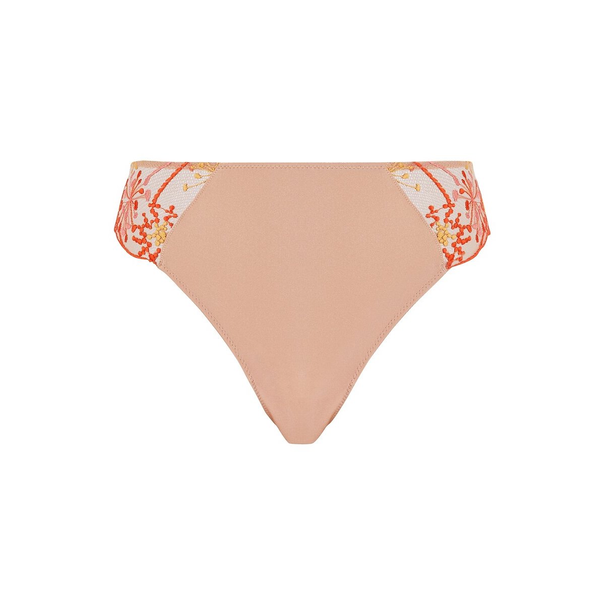 Slip Georgia broderie multicolore fond blush, SANS COMPLEXE