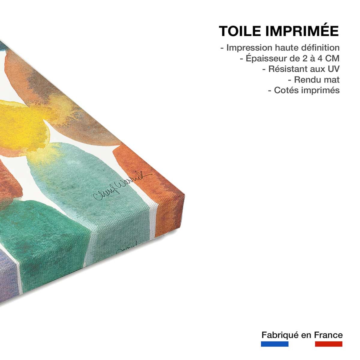 Toile abstraite orbes ii toile imprimée, HEXOA