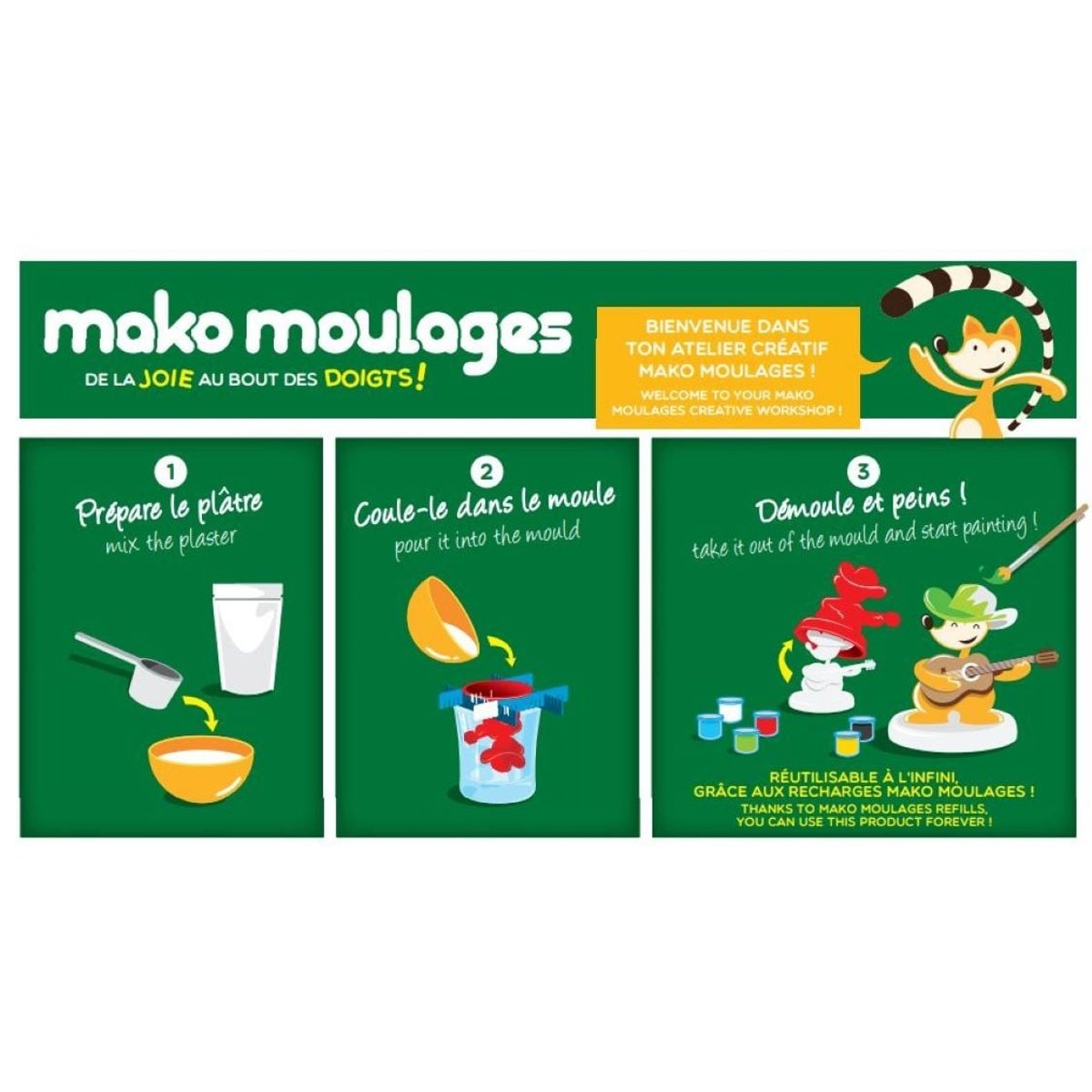 Coffret Le Monde des Dinosaures multicolore, MAKO CREATIONS