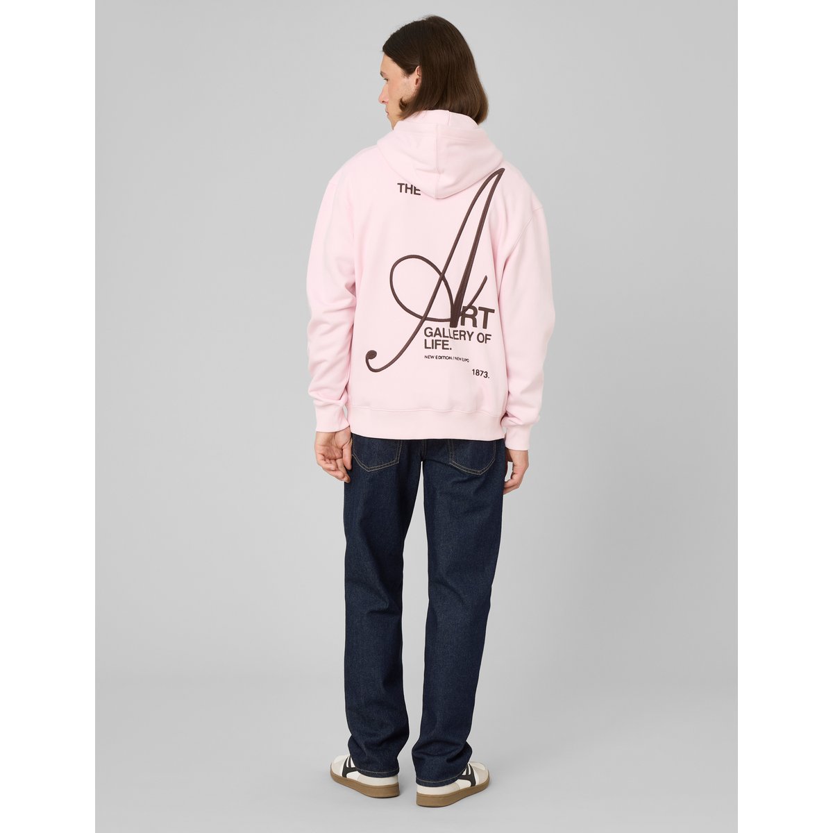 Sweat imprimé et brodé rose pâle, BZB