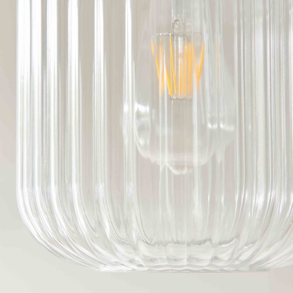 Torro Ribbed Glass Marble Pendant Light white, ÉDITÉ