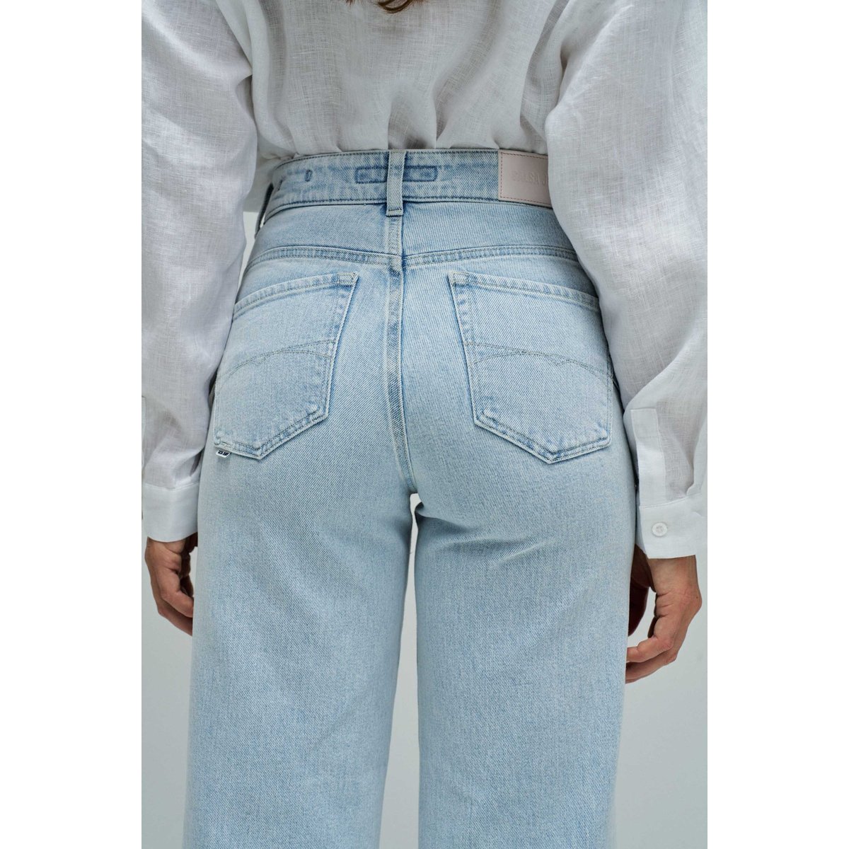 JEAN FAITH PUSH IN WIDE bleu turquoise, SALSA JEANS