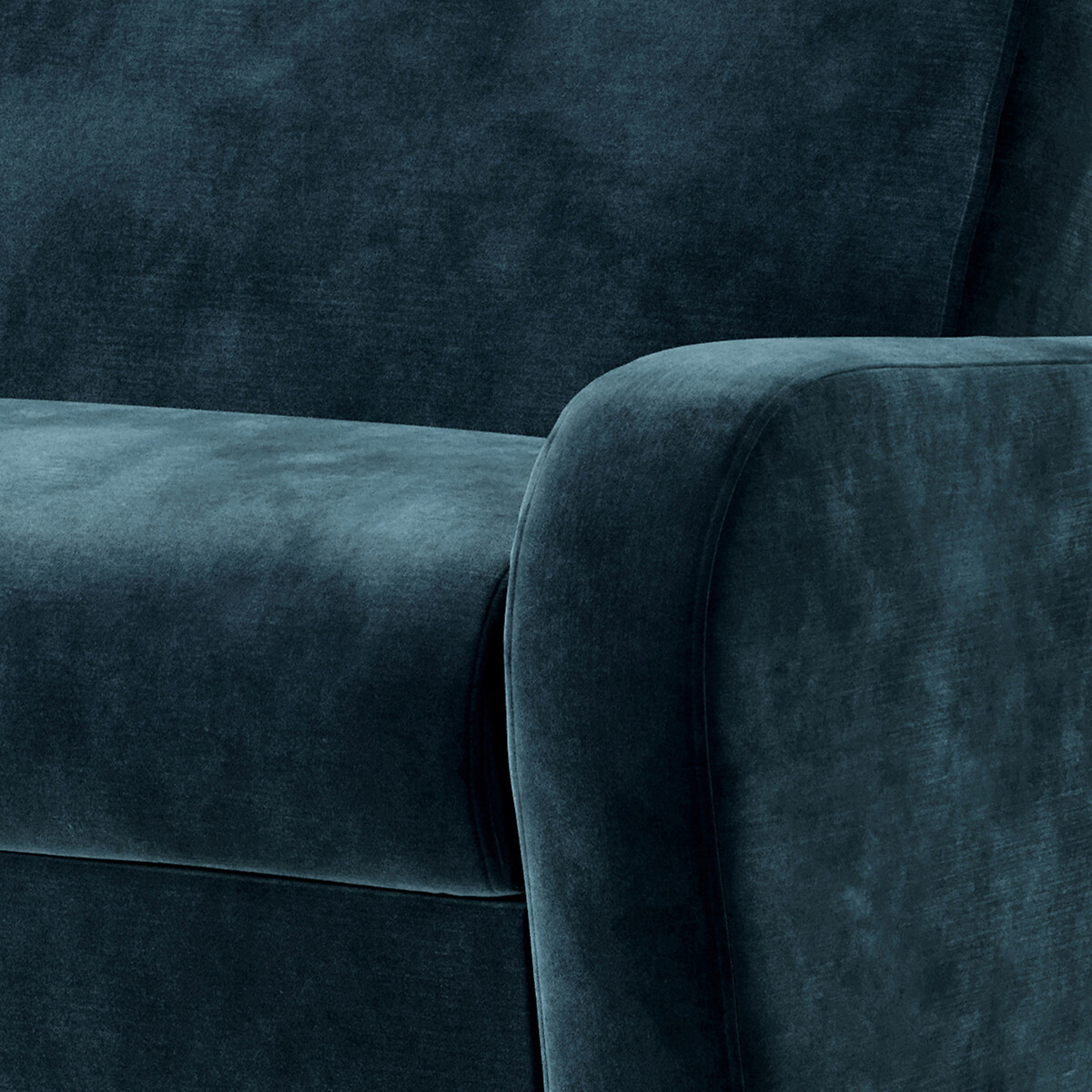 Jay-Be® Deco Luxe Velvet Snuggle Chair Sofa Bed with Deep Sprung Mattress airforce blue, JAY-BE