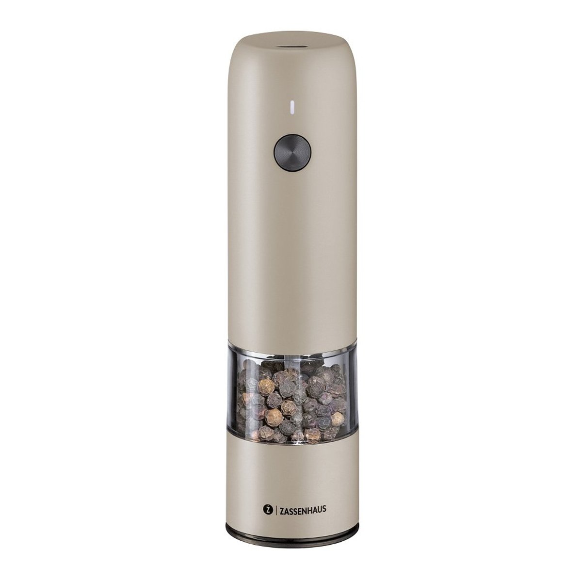 Moulin à poivre électrique USB Koln 14 cm gris marron, ZASSENHAUS