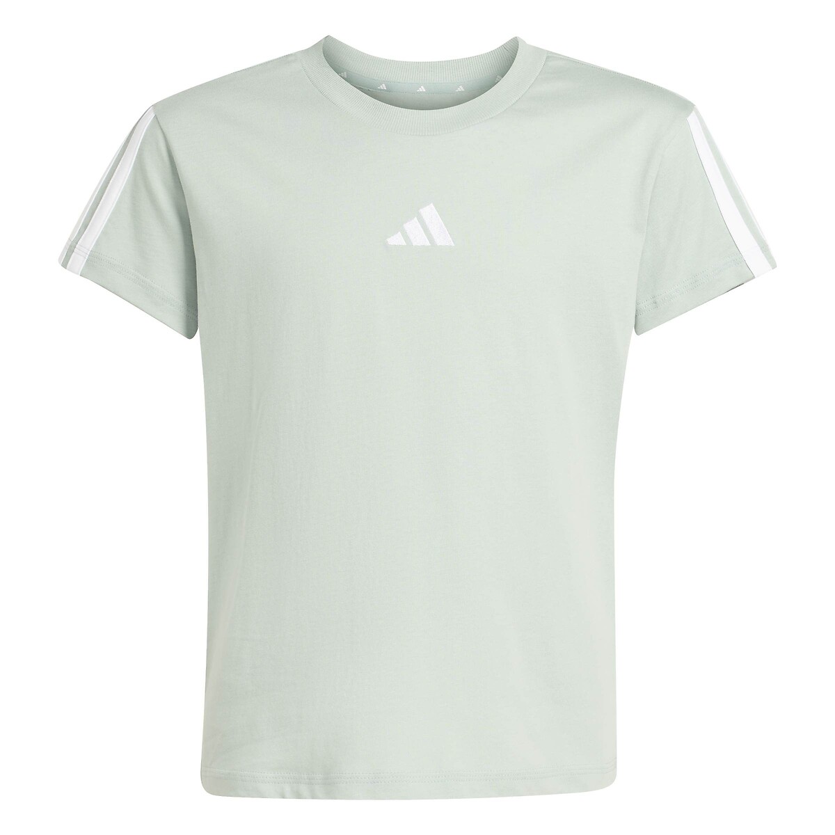 T-shirt a maniche corte 3 bande, ESSENTIALS grigio verde, ADIDAS SPORTSWEAR