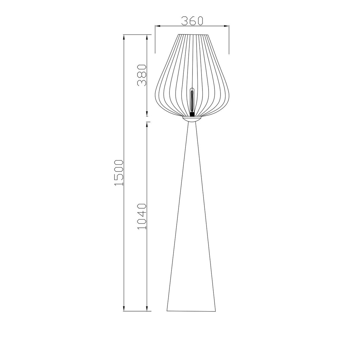 Lampadaire en verre et acier, GENIE orange, KARE DESIGN