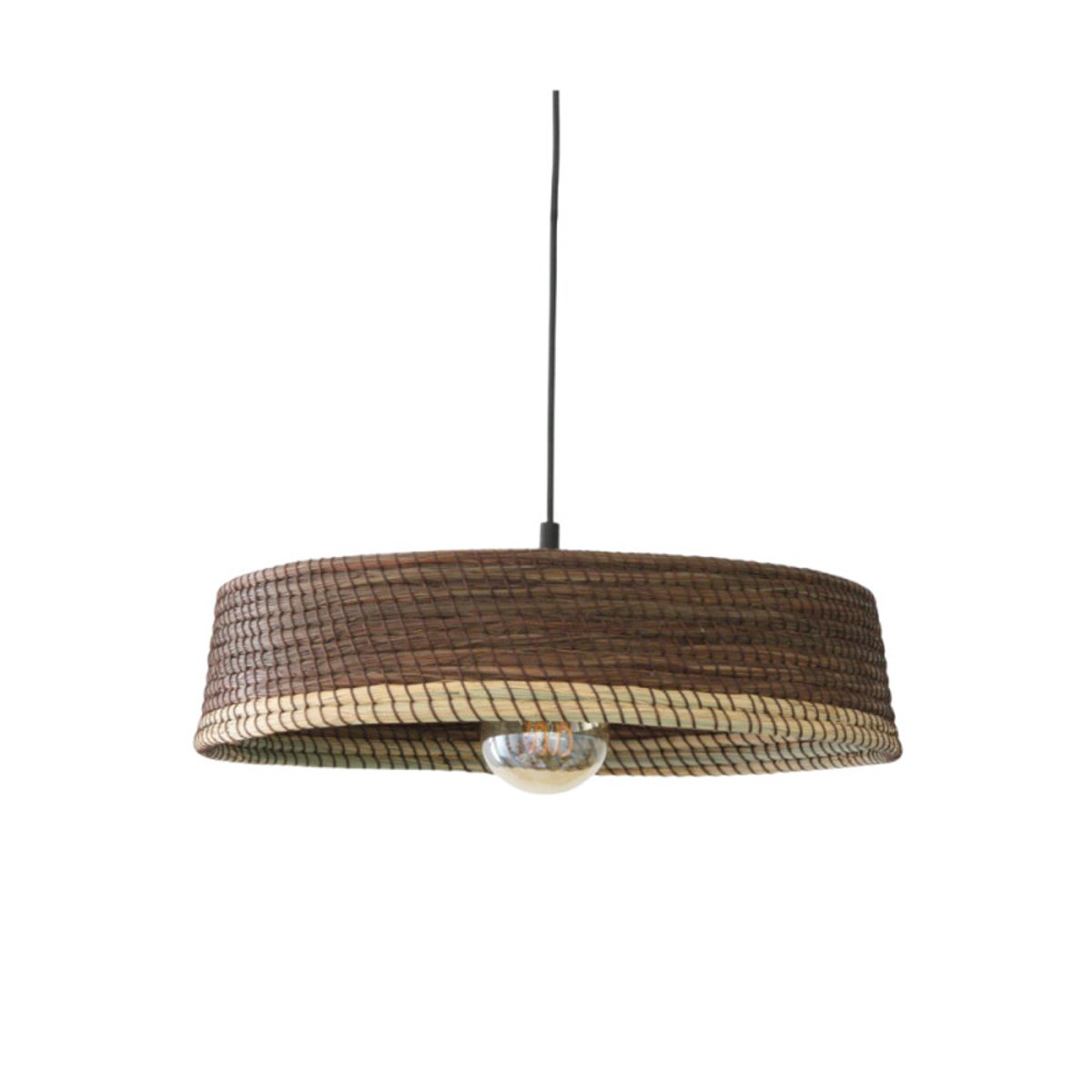 Suspension Alfa Tressé Marron Et Bord Naturel Hayara marron, MILLUMINE