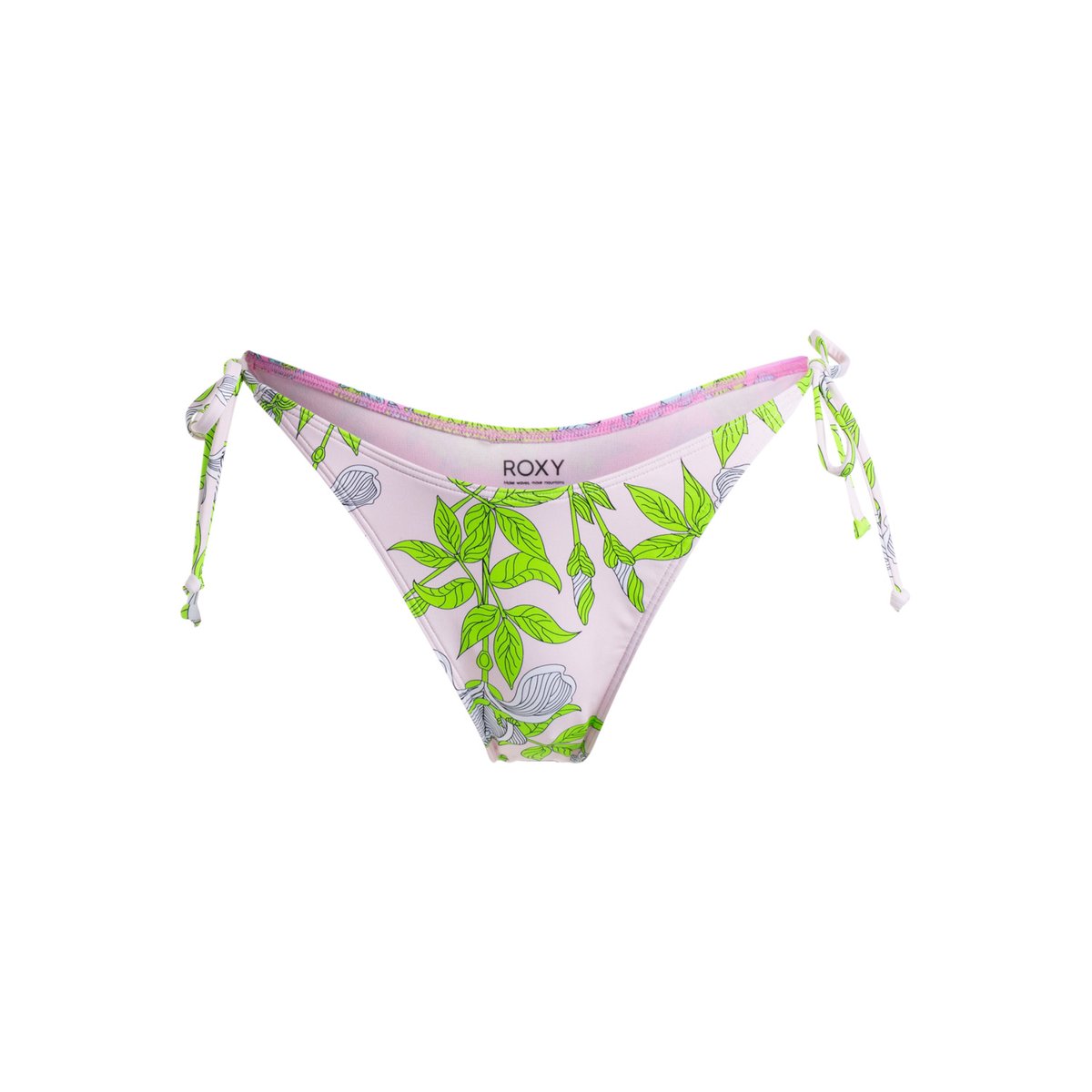 Bas de maillot de bain culotte bikini coupe Cheeky. rose tanager pale pink floral, ROXY