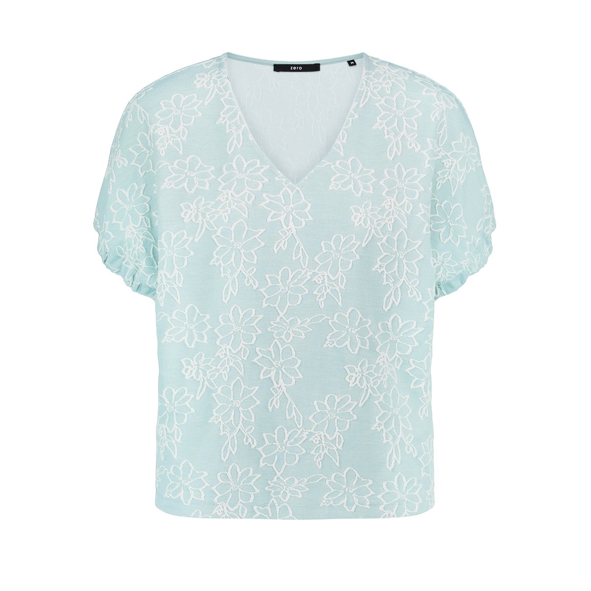 Sweat-shirt manches courtes blue/cream, ZERO