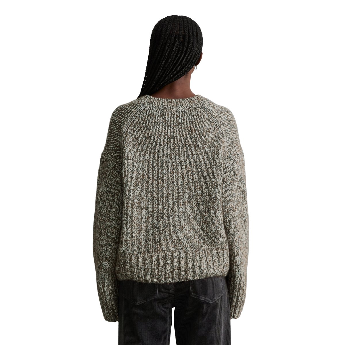 Pull en maille coupe classique en mélange de laine vierge et de laine d'alpaga beige, MARC O’POLO DENIM