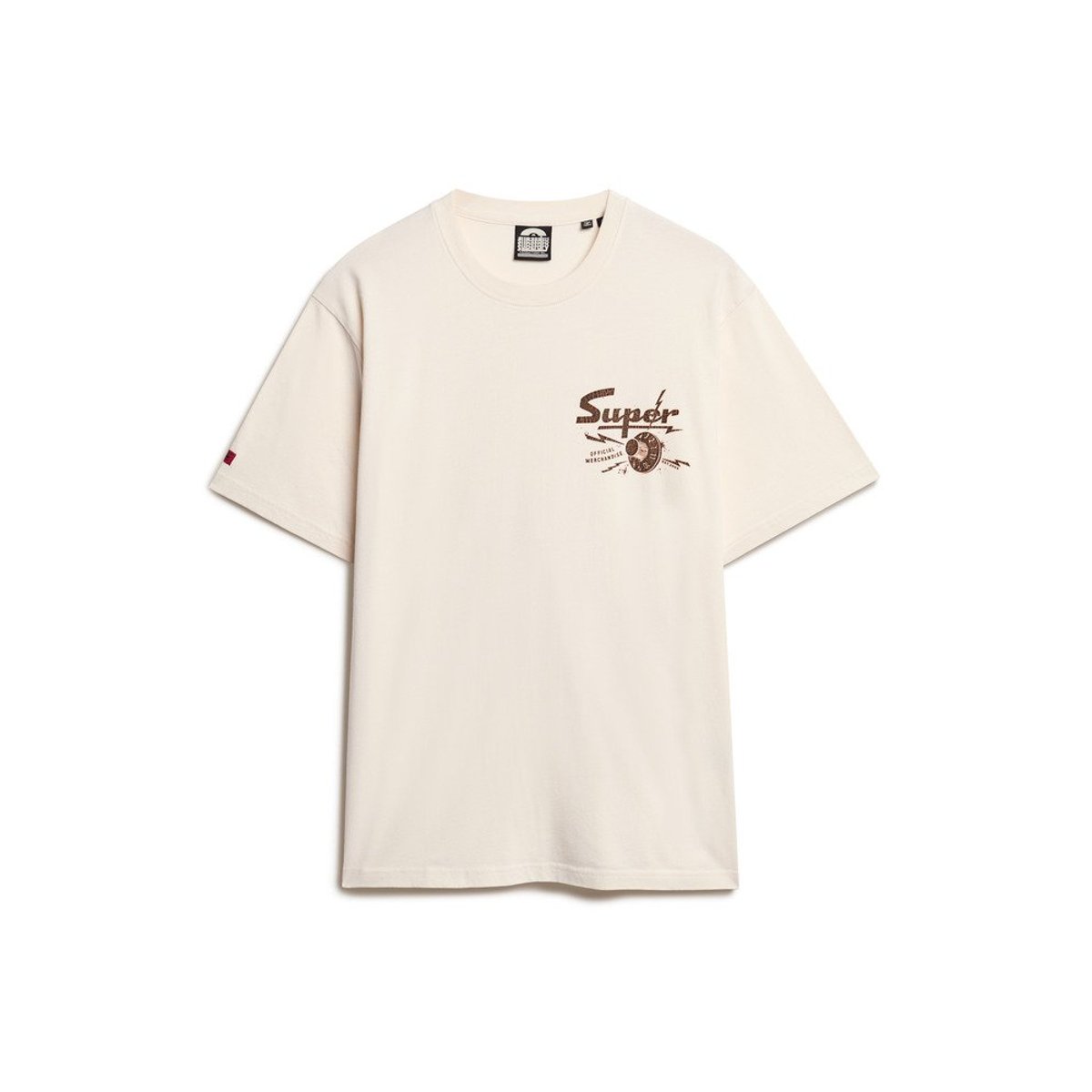 T-shirt ample à motif Lo-fi Punk crème, SUPERDRY