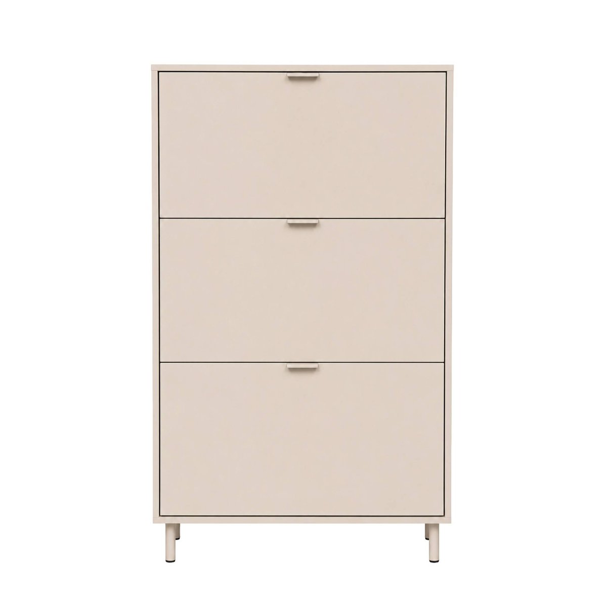 Meuble à chaussures décor bois et métal 3 abattants ELLIE beige, SWEEEK