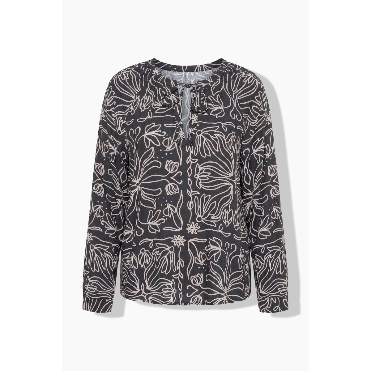 Blouse à fleurs noir, ULLA POPKEN