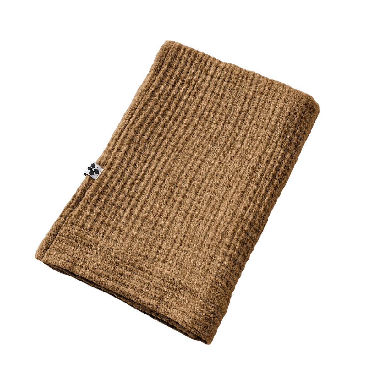 Serviette ou drap de douche en gaze de coton Gaia camel, EDEN
