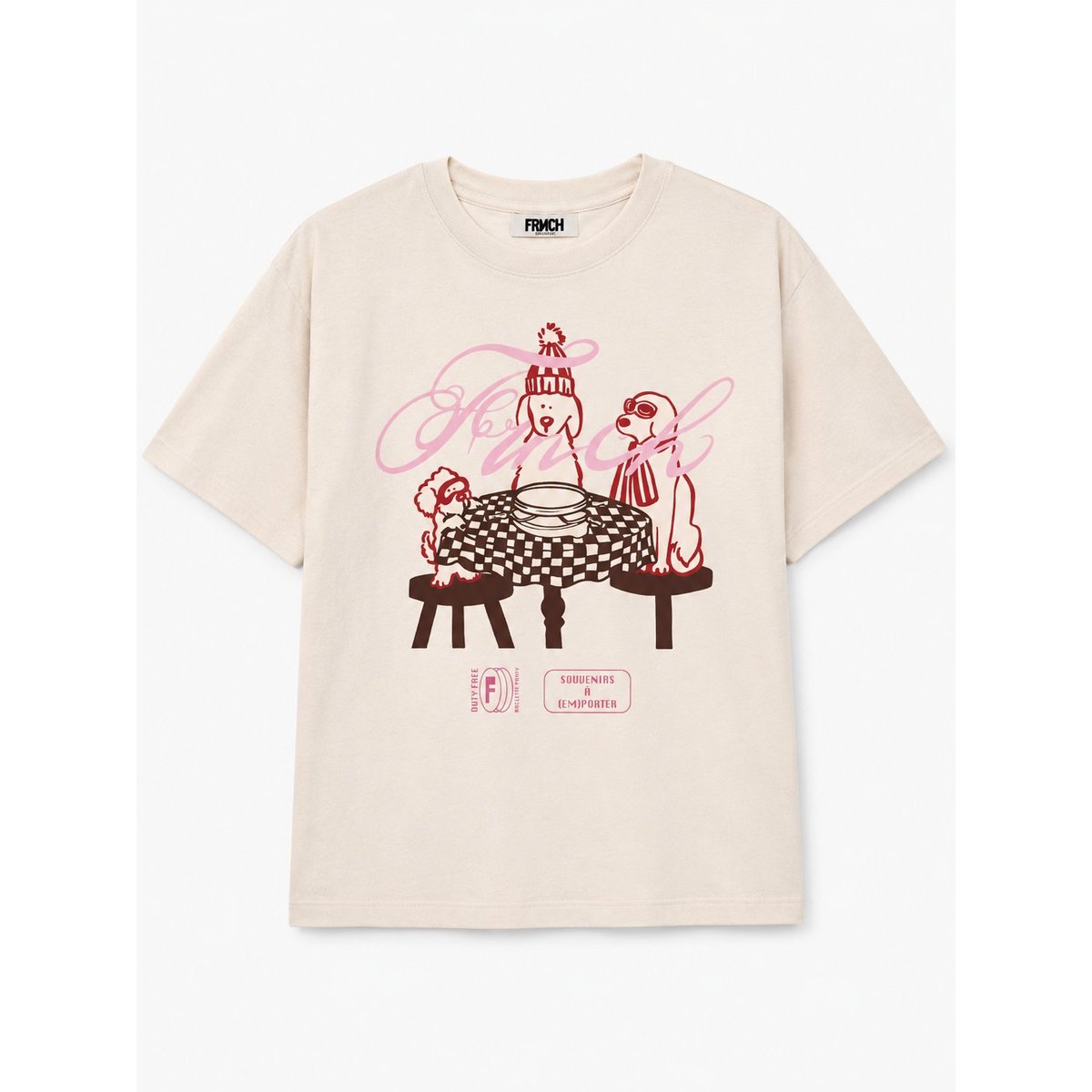 T-shirt Raclette en coton RACLETTE beige crème, FRNCH