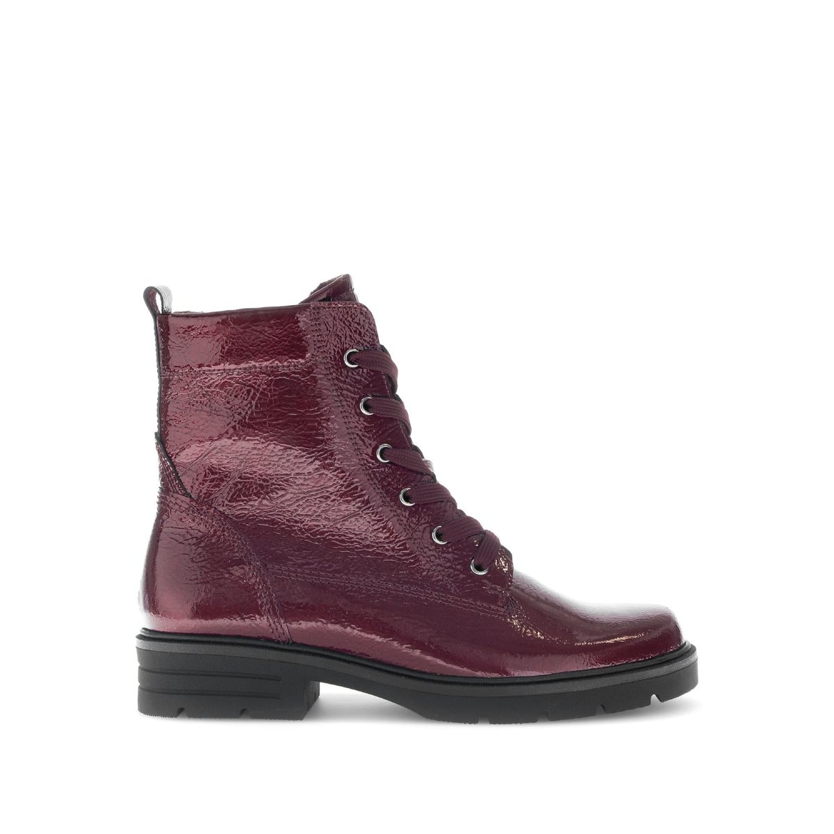 Bottines en cuir verni à talon décroché rouge, GABOR