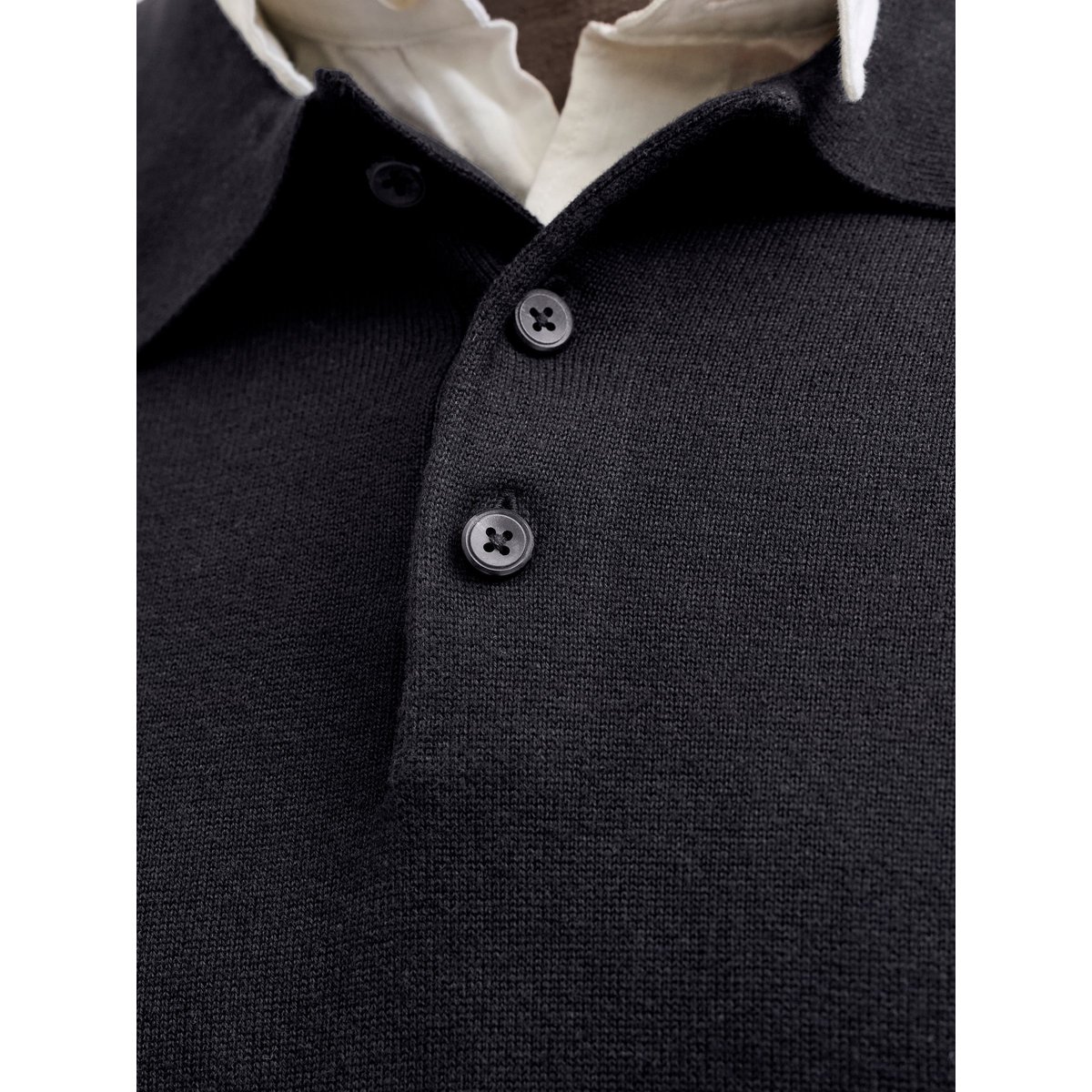 Polo Tricoté noire - black, JACK & JONES