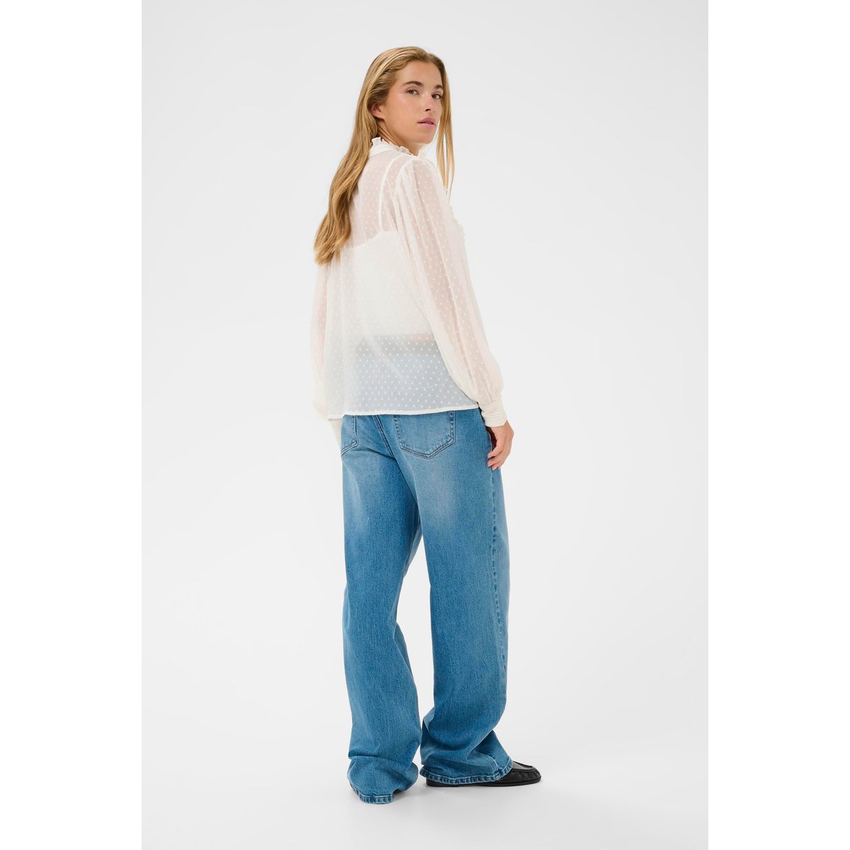 Chemise à manches longues blanc chalk, KAFFE