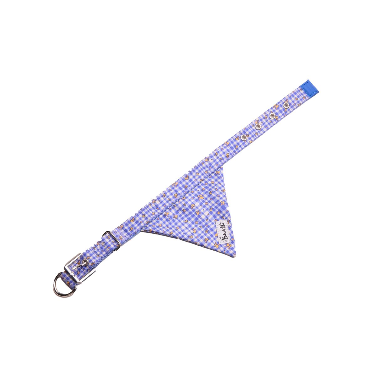 Bandana Chien et Chat VICHY LEMONADE chien / vichy bleu, FRENCH BANDIT