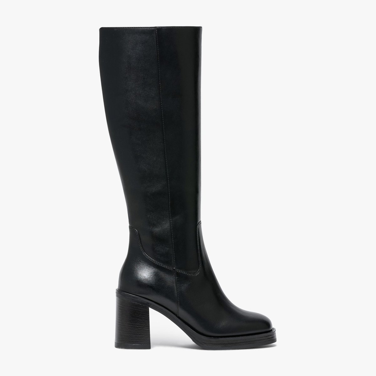 Botte À Talon en cuir FLAVIE noir, BOCAGE