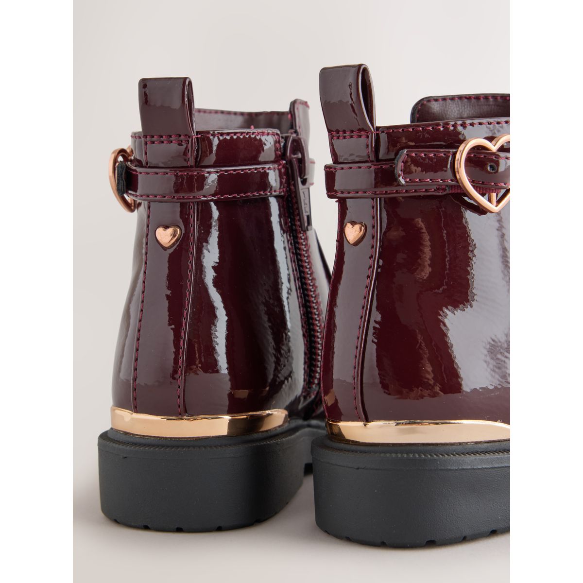 Bottines rouge bourgogne verni, NEXT