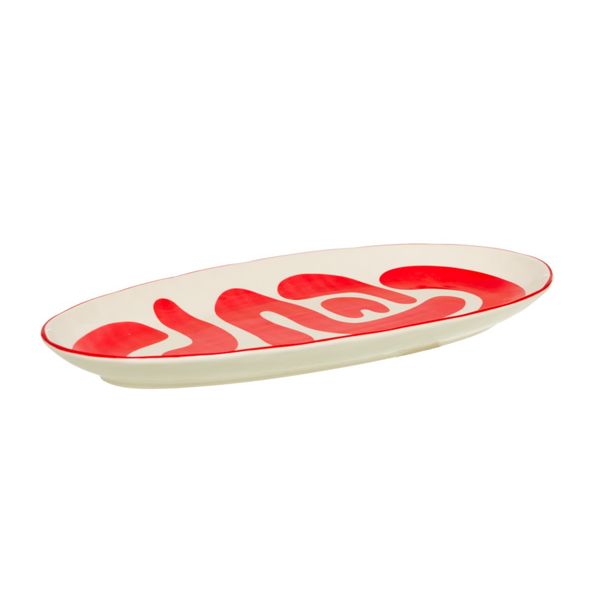 Plat ovale Lulli 41x21 cm rouge, TABLE PASSION