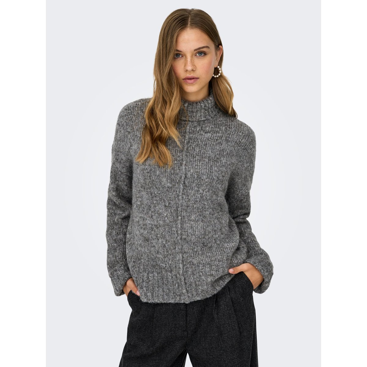 Pull En Maille medium grey melange 1, JDY